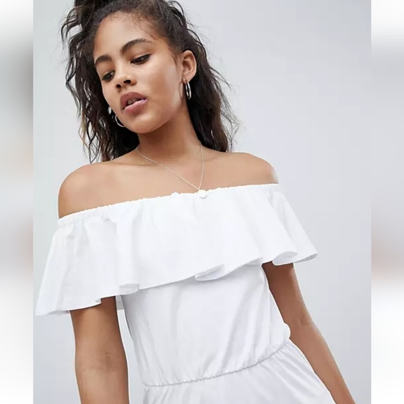 ASOS White ruffle maxi dress NWT - Picture 6 of 13